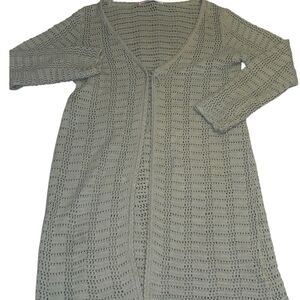 Free People Olive Green Crochet Cardigan